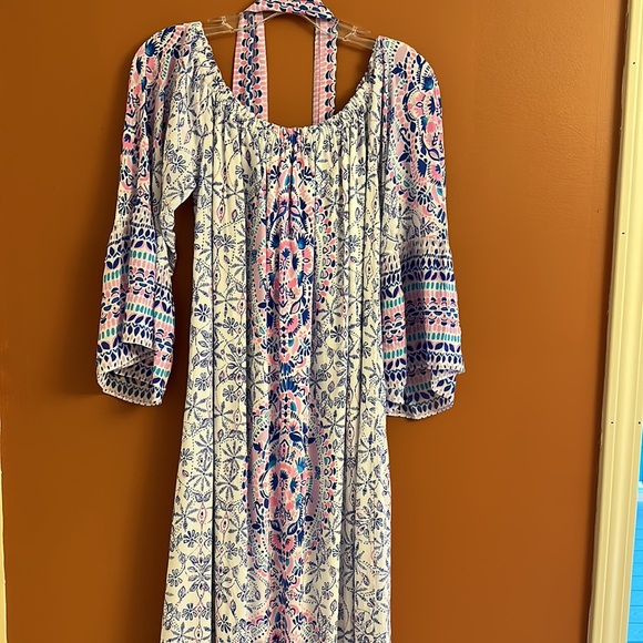 Lilly Pulitzer Abigale midi printed side shoulder dress with belt - Picture 2 of 9